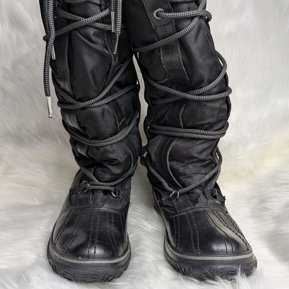 Pajar women’s Grip Leather snow winter boots Size 10 Black - Picture 2 of 10